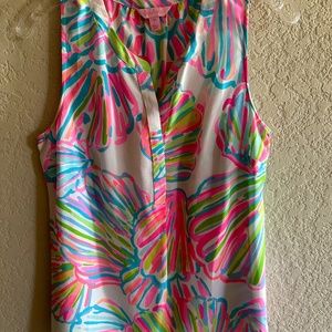Lilly Pulitzer Silk Essie Sleeveless Blouse